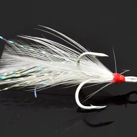 10 Stück/Karton 1/2/4/6/8/10/12/14 #   ST-41 3X Origin High Carbon Federbefestigung Dreifachhaken 3 Anker Drillinge Angelhaken Winter - imagen 4