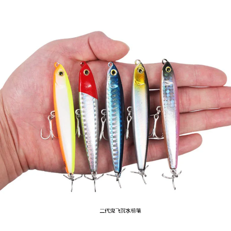 Señuelo de pesca que se hunde con lápiz, peso de 10g, 14g, 18g, 24g, aparejos de pesca, accesorios de pesca, señuelos de agua salada, cebo de arrastre - imagen 2