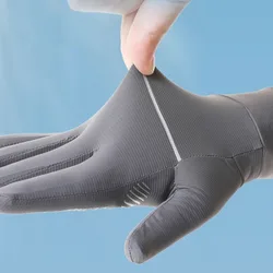 Guantes pesca seda hielo pantalla táctil antideslizantes protección UV