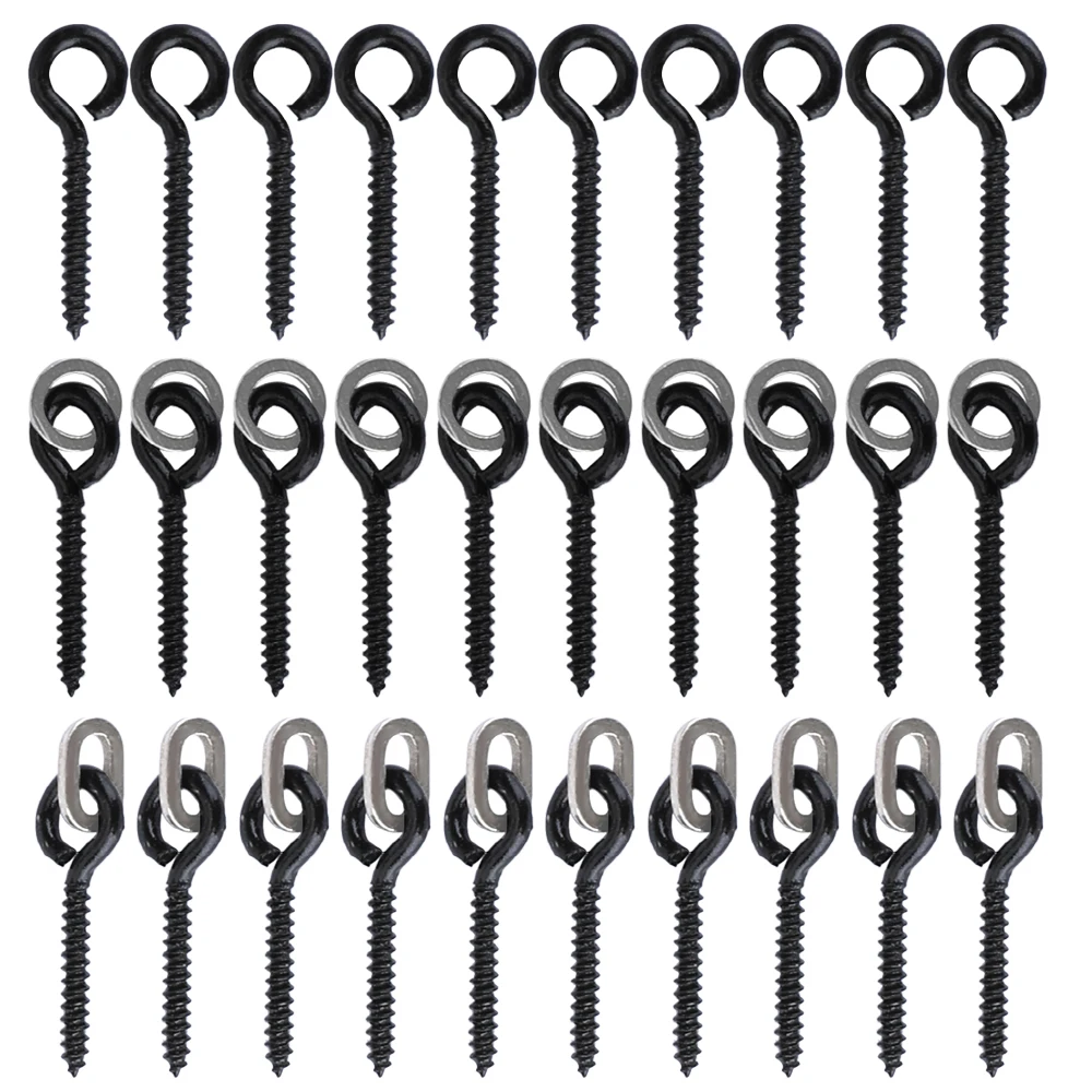 FTK 10-20 piezas tornillos de cebo de carpa con anillo giratorio cebo de carpa para carpa Ronnie Rig Chod Boilies tornillos carpa Hiar Rig Terminal aparejos - imagen 3