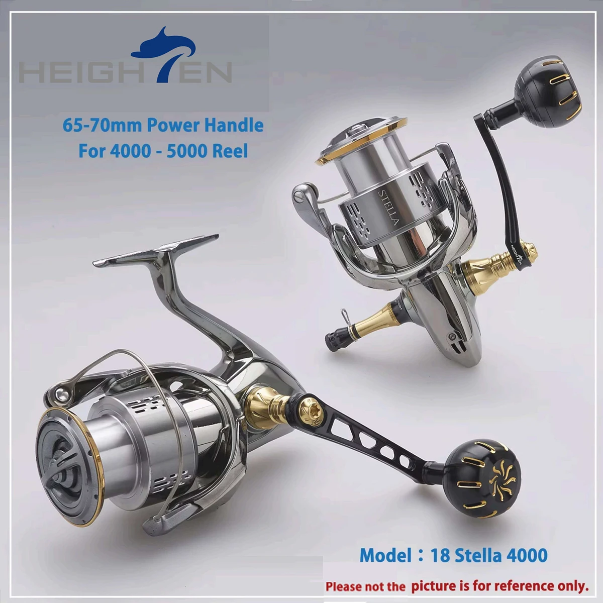 Mango de carrete giratorio de 65mm-70mm con perilla de 35mm para Daiwa Luvias Shimano Vanford Twin Power - imagen 3