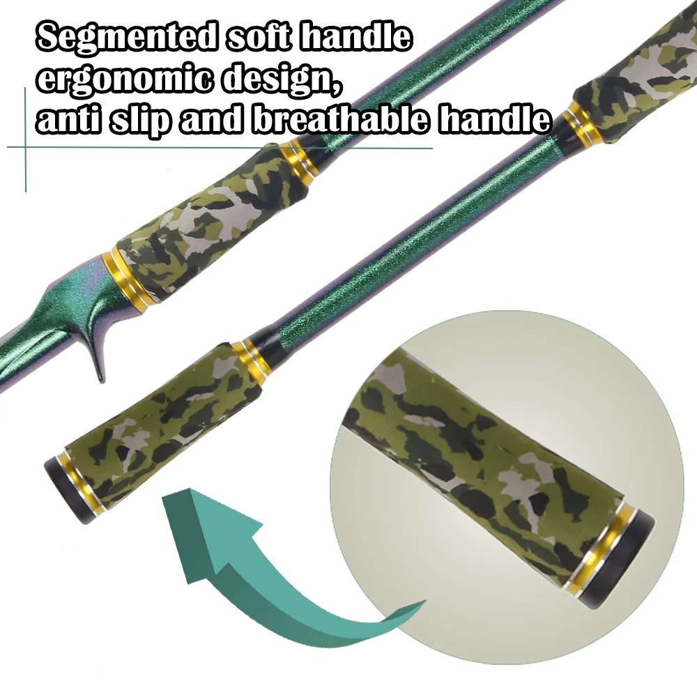 Caña de pescar giratoria BAKAWA serie camaleón 1,9 M/2,1 M caña de viaje portátil de 4 secciones caña de pescar ultraligera mediana - imagen 4