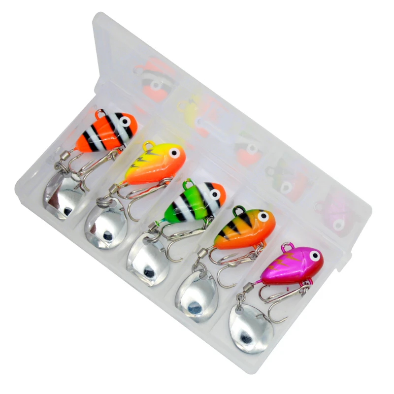 Spinning Sequins Mock Bait VIB Sequins Set 10g 5pcs Lead Fish Road Runner Crossbill Sea Bass Mock Bait False Bait Hard Bait - imagen 2