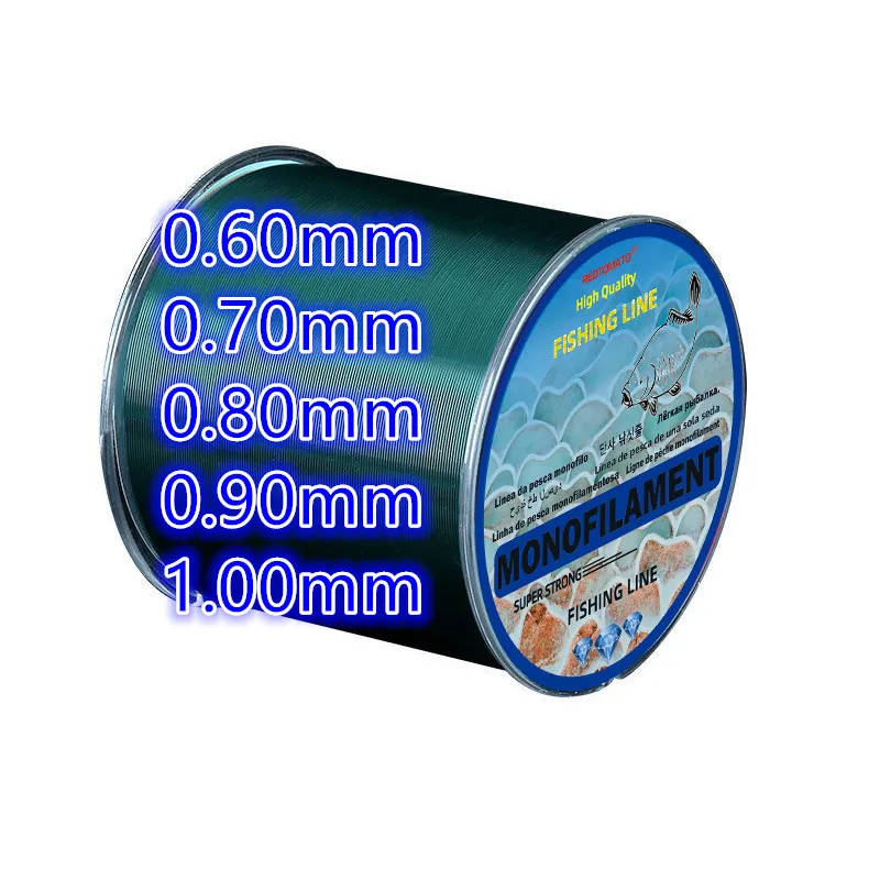 Pesca en el mar Extra grande de nailon, 0,60/0,70/0,80/0,90/1mm, líneas de pesca, calamar, tiburones, barco de agua salada, equipo de pesca