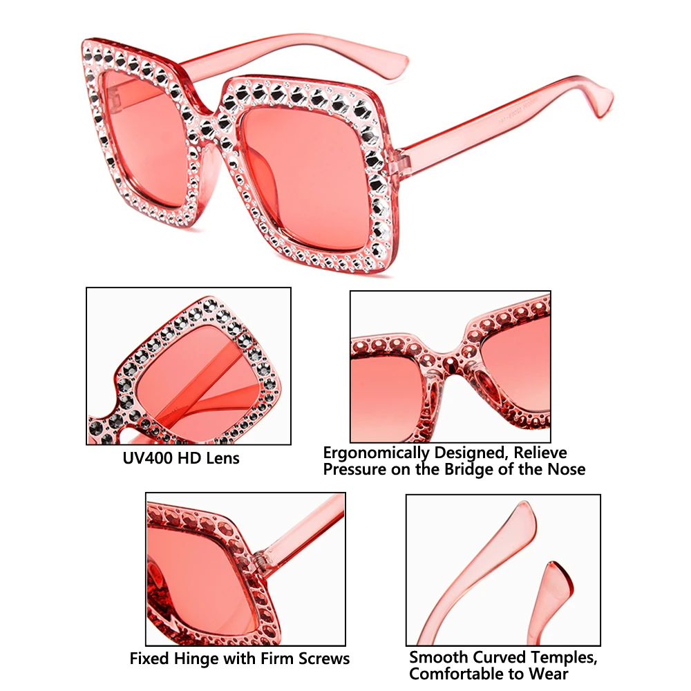 Gafas de sol polarizadas mujer – Montura cuadrada grande pesca - imagen 5