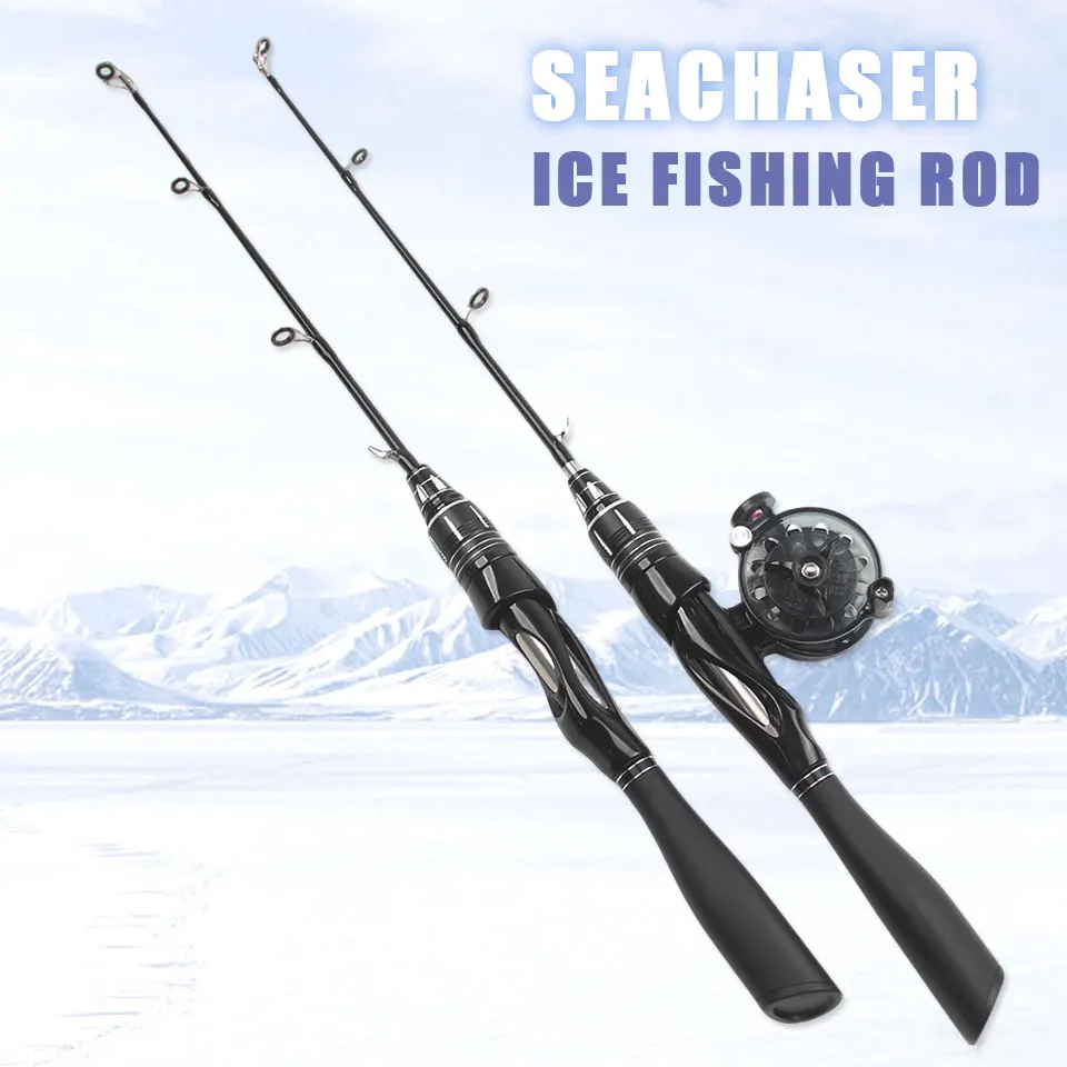 Caña de Pescar en Hielo Portátil de 50 cm con Sección Dividida, con un Mango Sensible de Fibra de Carbono + ABS, Perfecta para la Pesca en Hielo de Agua Dulce. - imagen 5