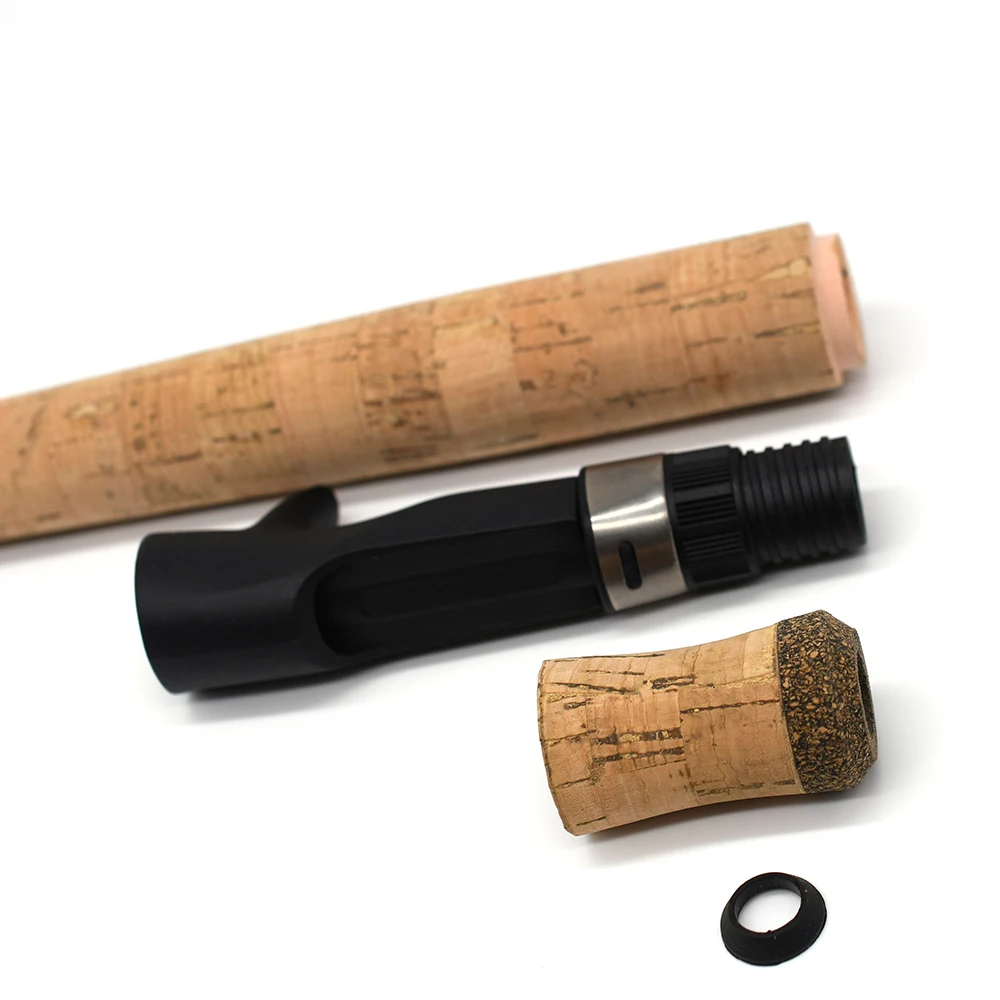 MNFT 1 Juego de mango de pesca de corcho, piezas de caña de pescar DIY, herramienta de reparación de construcción, asiento de carrete - imagen 5