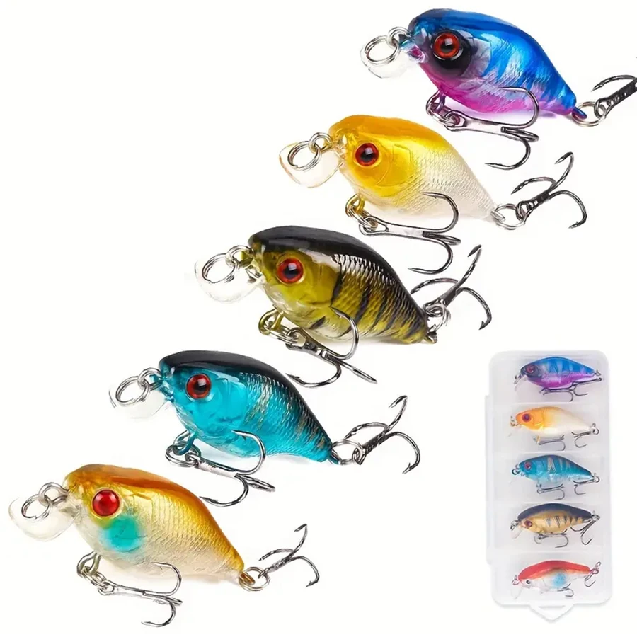 5 unids/caja Casting Minnow cebo Artificial duro Kit Wobblers para trucha lubina perca Pike Crankbait juego de Señuelos de Pesca Topwater Swimbait - imagen 2