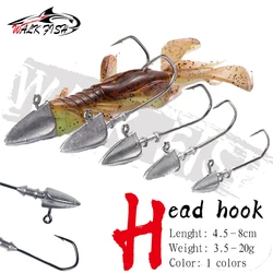 Anzuelos Jig Head Walk Fish – Antienganche con púas para vinilo