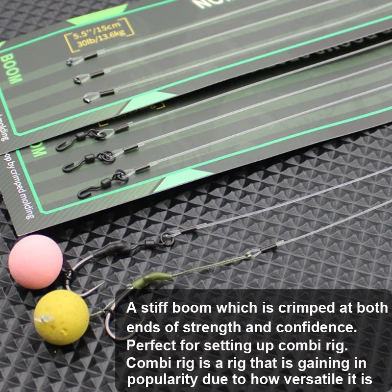 Línea de pesca de carpa, gancho, sección de boomes prensados para configurar, aparejo combinado, plataformas para el cabello, método de carpa, alimentador, aparejos de pesca - imagen 3
