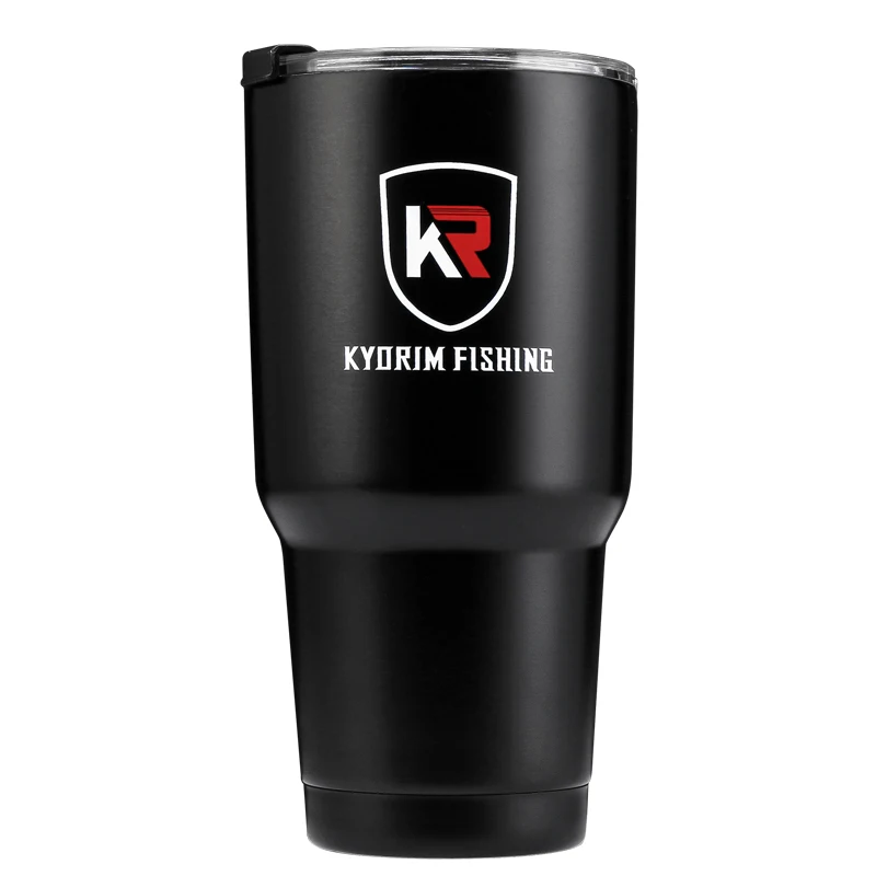 KYORIM Taza térmica de acero inoxidable negro mate aislante