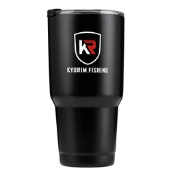 KYORIM Taza térmica de acero inoxidable negro mate aislante