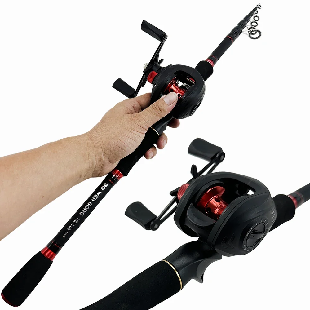 Cañas y carretes de pesca Jigging, Combo de pesca de fundición, adecuado para agua dulce/marina, 1,8 M, 2,1 M, 2,4 M, 2,7 M, carrete de engranaje, 7,2 - imagen 4