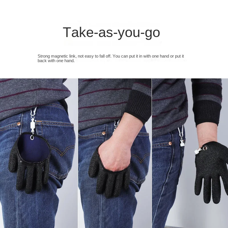 Pegar pescado, antideslizantes, guantes de látex, a prueba de pinchazos, antipinchazos y impermeables. - imagen 3