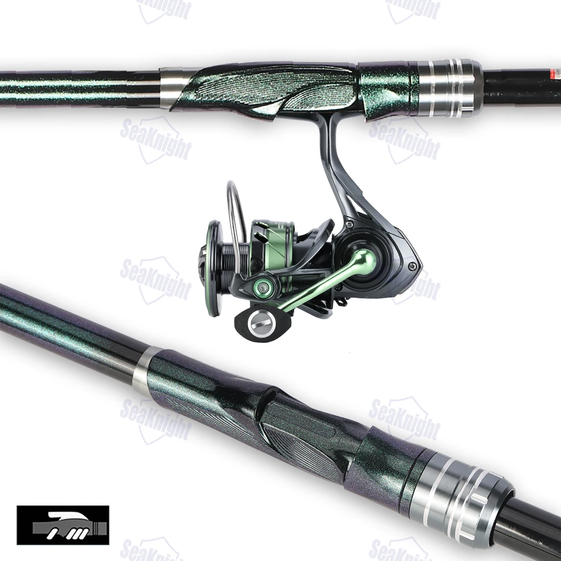 Caña de roca de alto carbono Seaknight 4,5 M5,4 M6,3 M caña de mar giratoria MLMHXHXXH aparejos de pesca de roca telescópica caña súper dura ultraligera - imagen 3