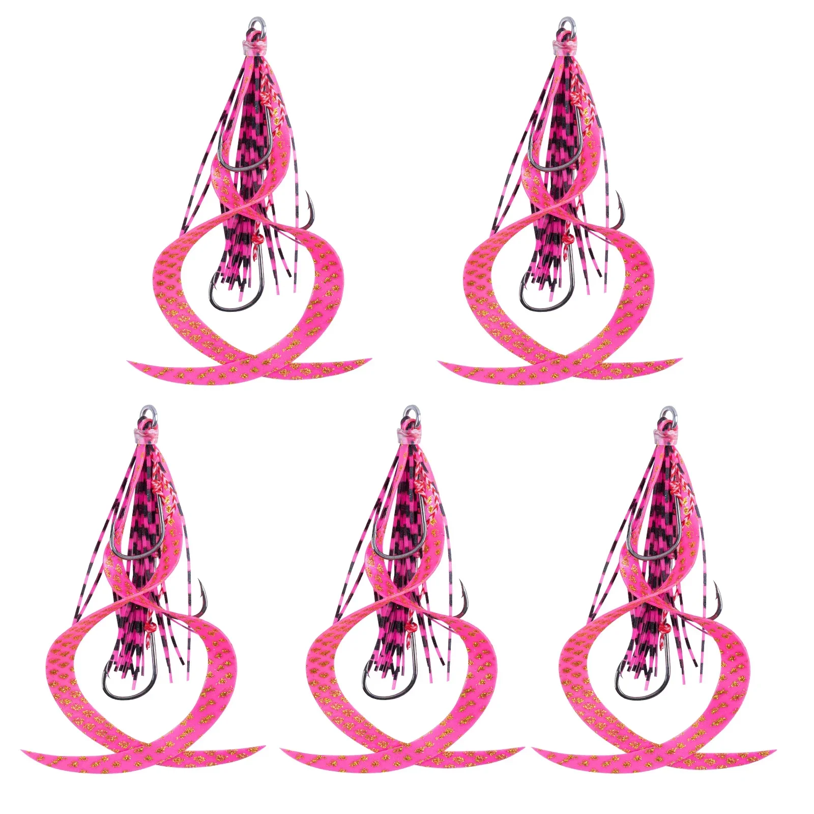 Goture-Juego de Señuelos de Pesca de camarones realistas, cebo suave brillante de agua salada/dulce con anzuelo para trucha, lubina, salmón y Lucio, 5-10 Uds. - imagen 3