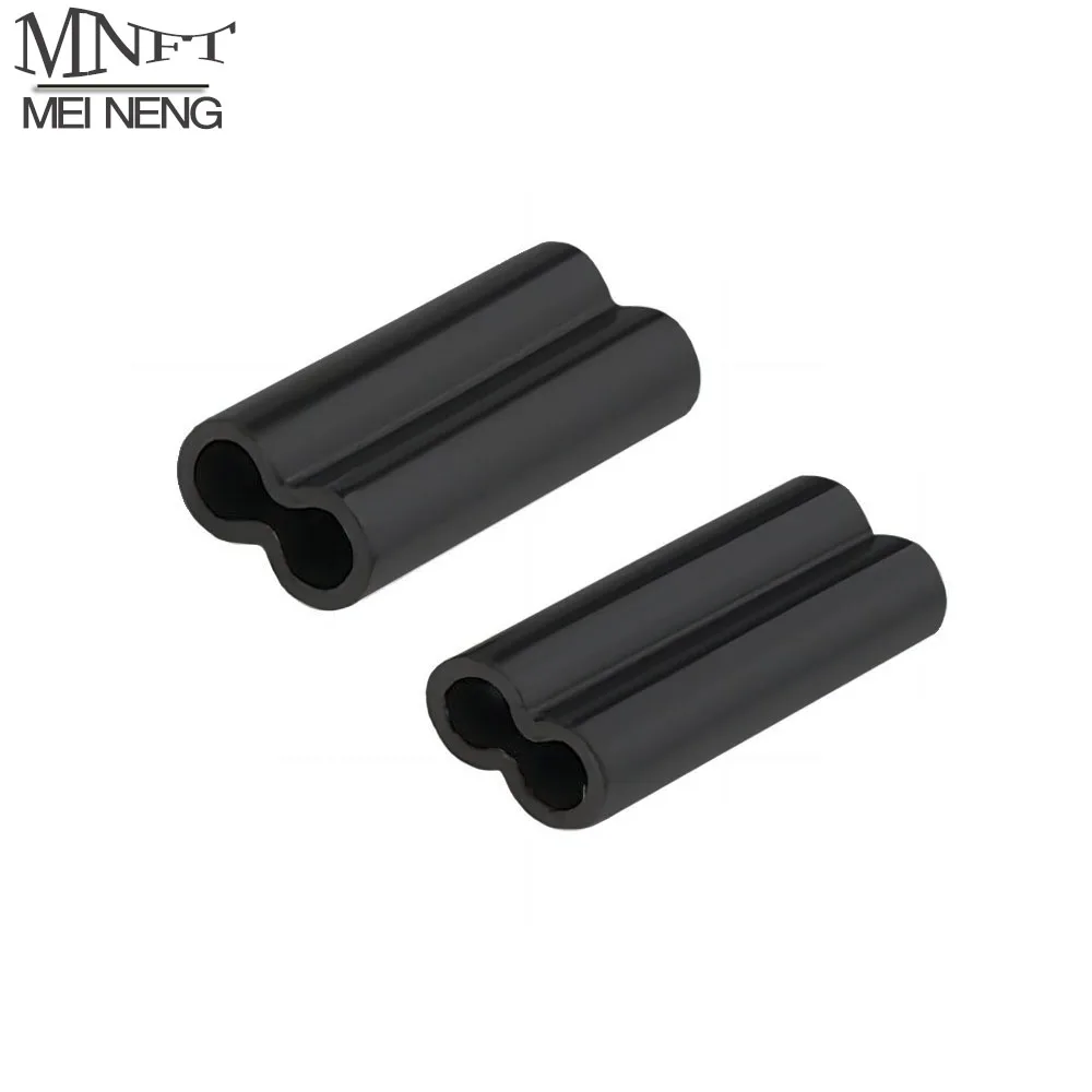 0,5mm 0,6mm 0,7mm doble línea de pesca ovalada tubo de prensado conector de engarzado de alambre tubo de carbono accesorios de mangas de engarzado de pesca - imagen 2