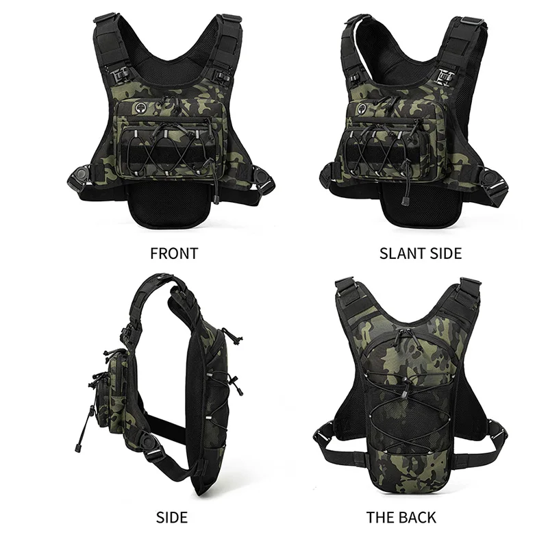 Bolsa de pesca pecho camuflaje con chaleco hombre para aparejos - imagen 2