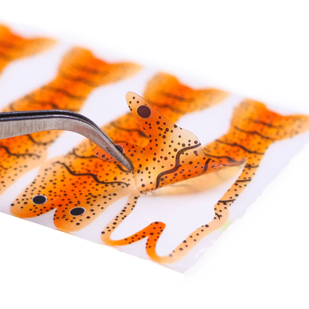 Wifreo-película trasera de camarón realista, cebos para atar moscas, piel fina, gambas, Scud, segmento trasero, envoltura corporal, materiales para atar moscas, 2/4 paquetes - imagen 5