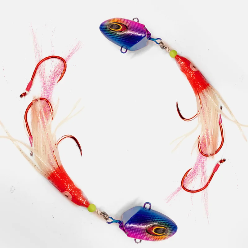 Anzuelos de cuerda de cabeza JIG ZYZ, 100g, 150g, 200g, 250g, combinación de pulpo suave luminoso, anzuelo BKK, aparejos de anzuelos de pesca para barcos de agua salada - imagen 5