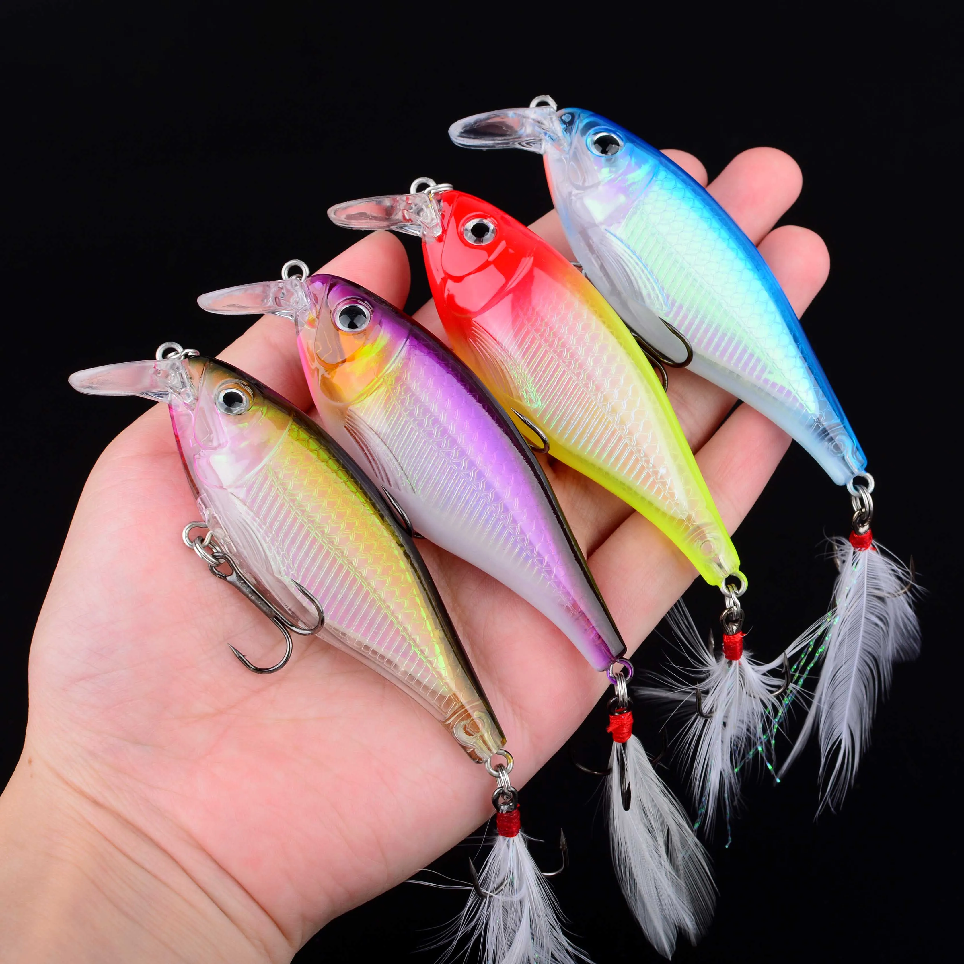 8 Uds señuelo de pesca Minnow Wobbler señuelo Jerkbait Swimbait cebo duro Artificial cebo para trucha pesca en el océano cebo de lubina - imagen 3