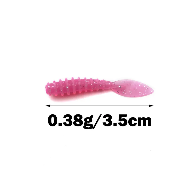 Nuevo 10 Uds Wobblers mini Ocean Rock pesca señuelos blandos cebos blandos de goma 3,5 cm gusano suave cebos artificiales lubina pez de silicona - imagen 4