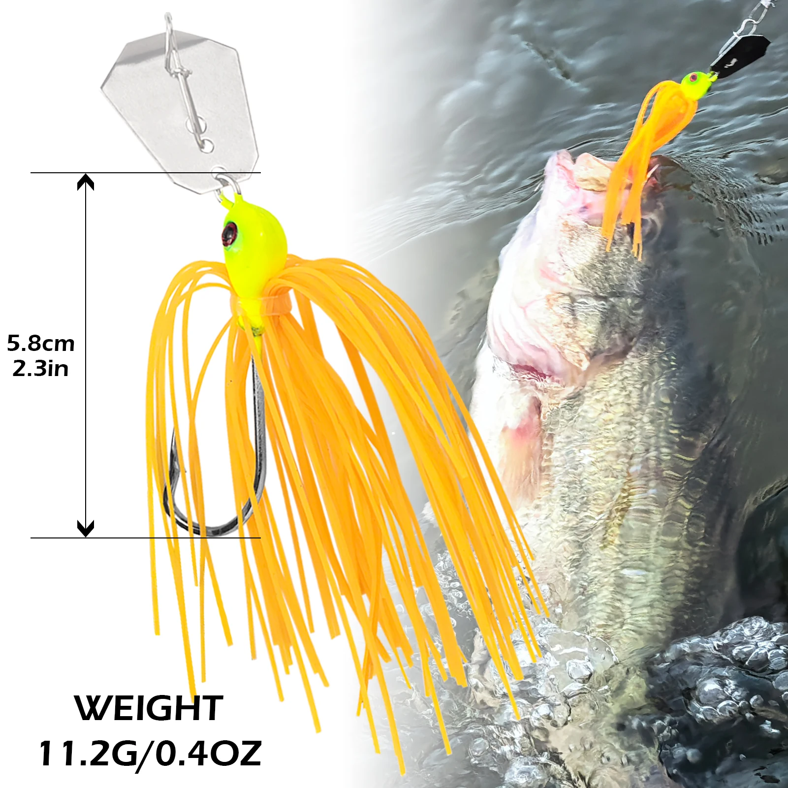 Buzzbaits y Chatterbaits para lubina con faldas de goma Free Fisher - imagen 2