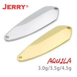 Jerry Aquila 50 Uds 3g 3,5g 4,5g latón sin pintar cucharas en blanco señuelos área de fundición trucha Micro Señuelos de pesca ultraligeros