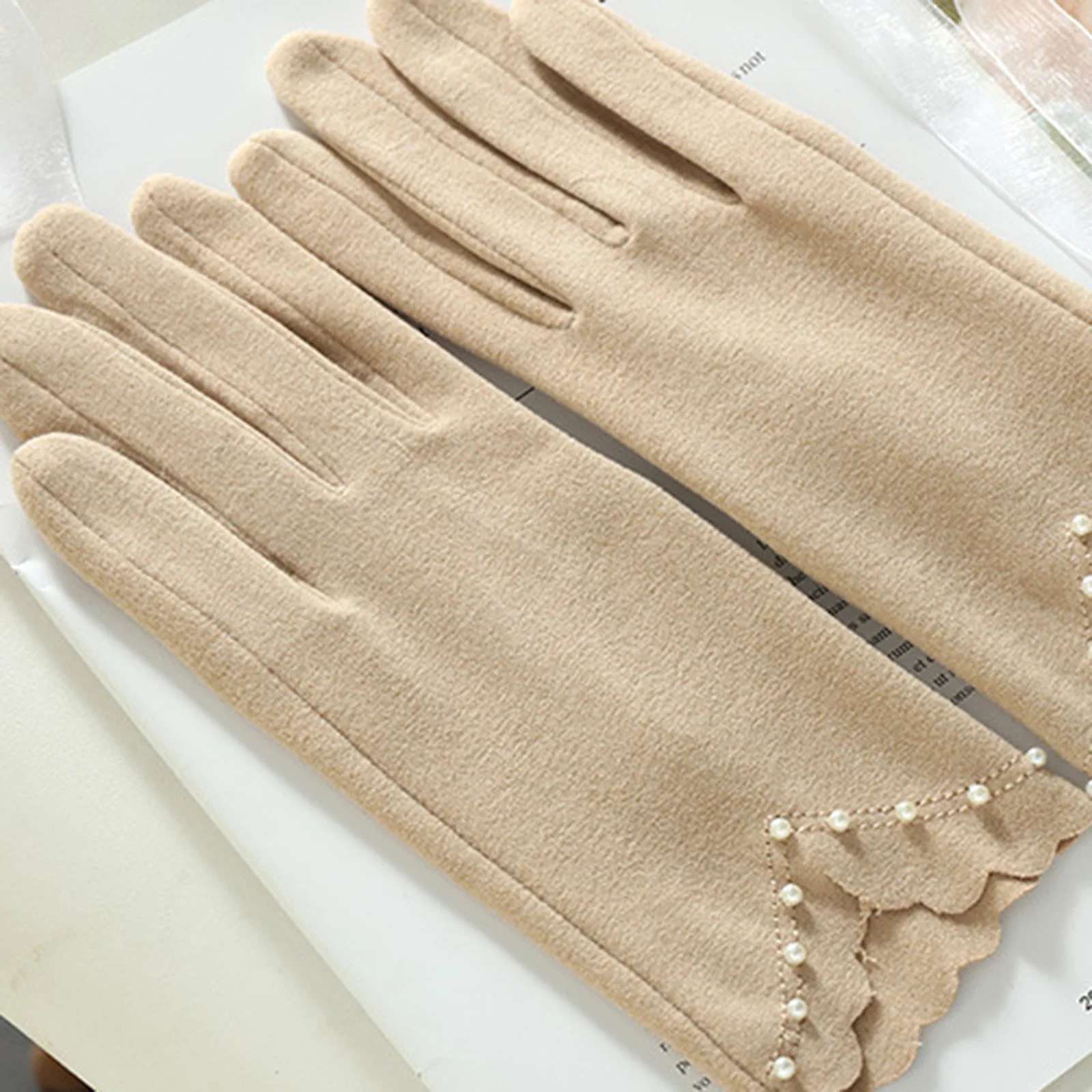 Guantes de pesca para mujer, guantes cálidos de otoño e invierno para pesca, Camping, ciclismo, viajes al aire libre, manoplas deportivas de terciopelo a prueba de viento - imagen 5