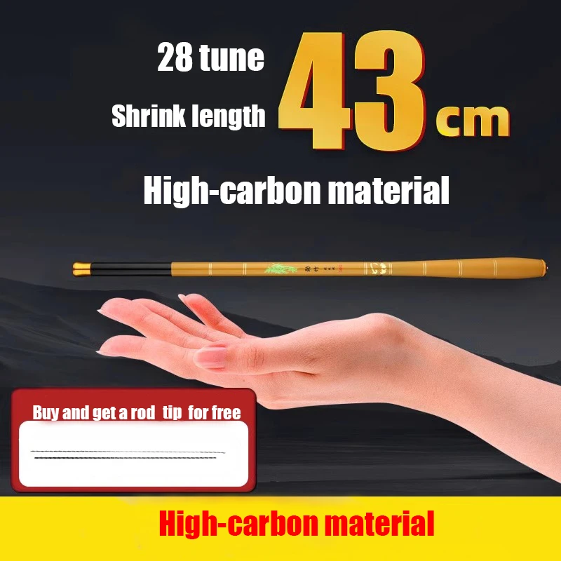 Caña Tenkara telescópica de carbono para arroyos