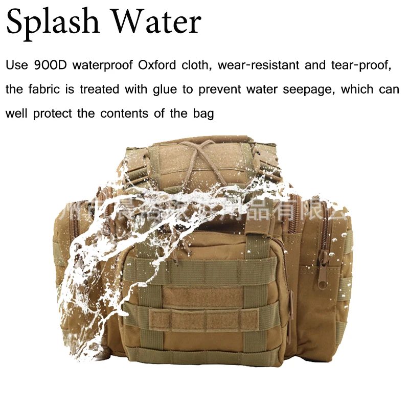 Bolsa militar de Pesca de 10L, bolsa de señuelo de 33x16x28cm, bolsa de hombro táctica para exteriores, bolsa de cintura para montar, bolsa para cámara de Camping M306 - imagen 4