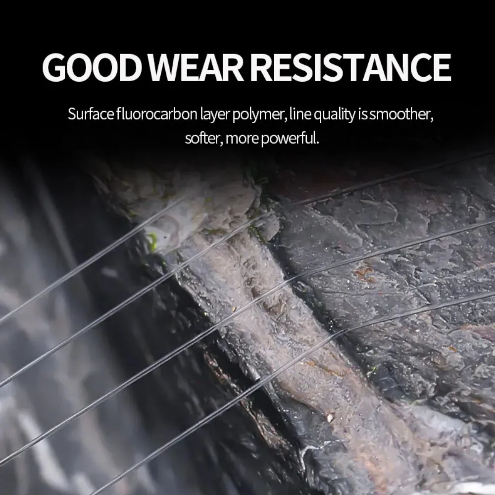 Sedal de pesca de nailon Invisible, hilo con revestimiento de fluorocarbono de 500-0,20mm, 0,60-45lb, superfuerte, 7,15 m - imagen 5