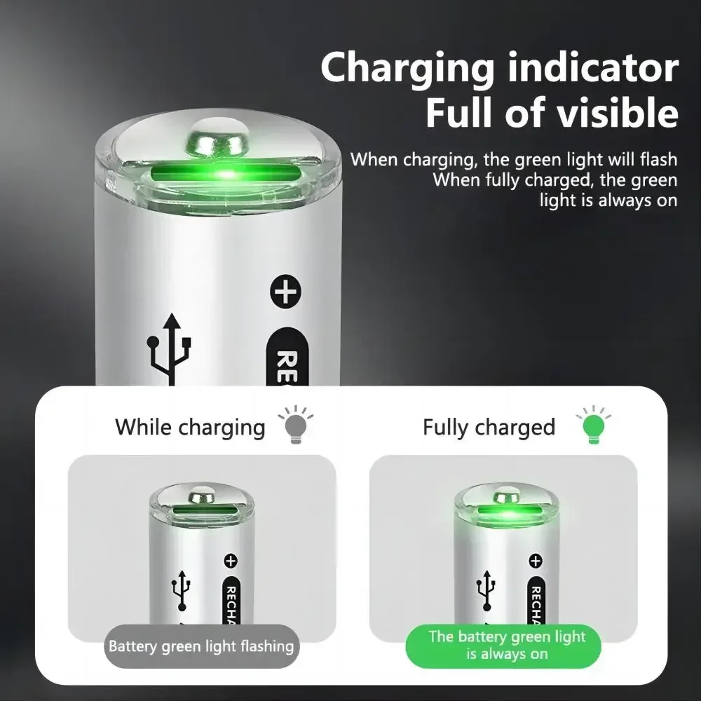 Baterías Litio Recargables AA/AAA 1,5V USB-C – Carga rápida - imagen 2