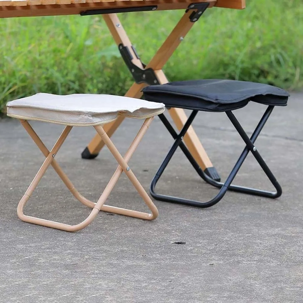 Taburete plegable ultraligero, silla de campamento acuático antisalpicaduras de tela Oxford con almacenamiento con cremallera, taburete portátil resistente al desgaste con cremallera
