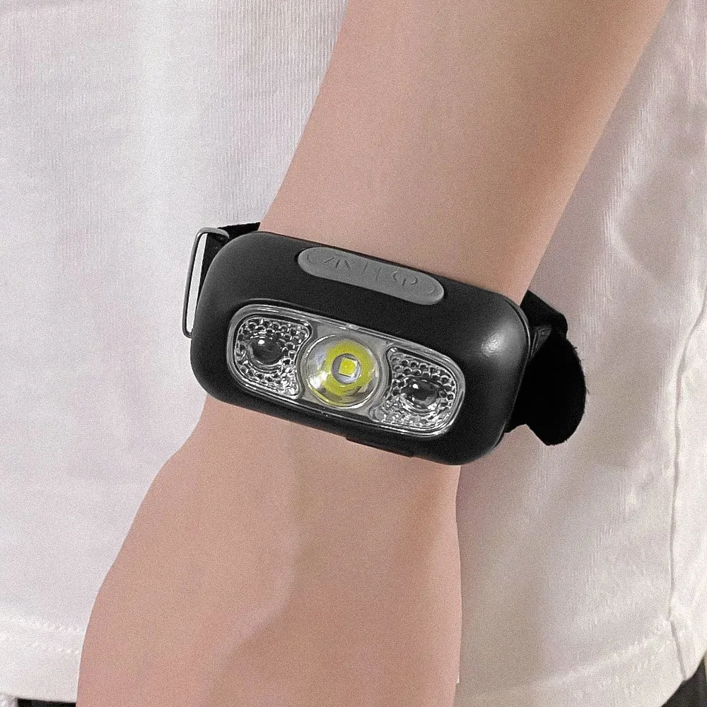 Lámpara LED portátil con Sensor para ciclismo nocturno, luz de muñeca con correa, para correr y pescar - imagen 4