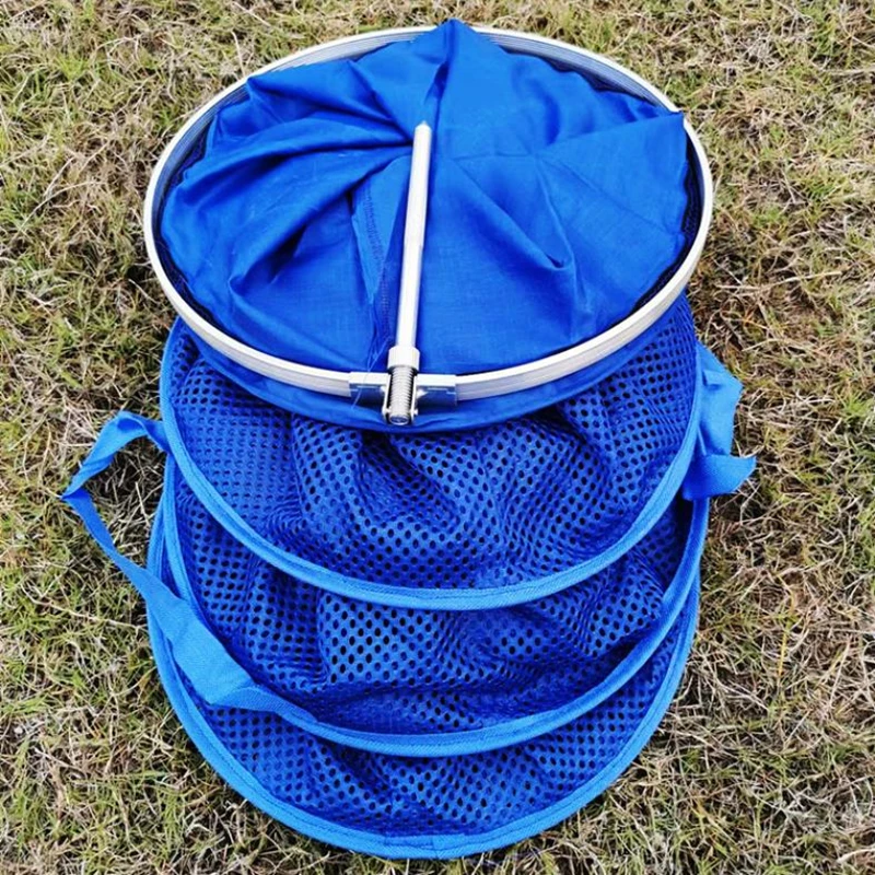 Red de protección para peces, Red de bolsillo para pesca, plegable, multifuncional, engrosamiento, secado rápido - imagen 2