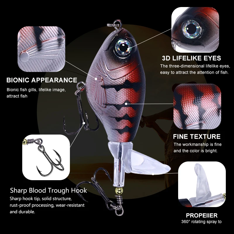 Popper topwater para lubina – Señuelo de superficie ultra realista - imagen 3