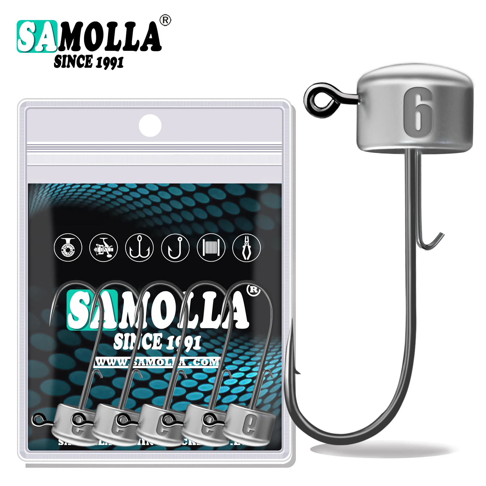 Ned Rig Jig cabezas anzuelos de Pesca 1,8-6g vaso Ajing para señuelo de gusano suave lubina Pesca Rockfish Lucio trucha Accesorios