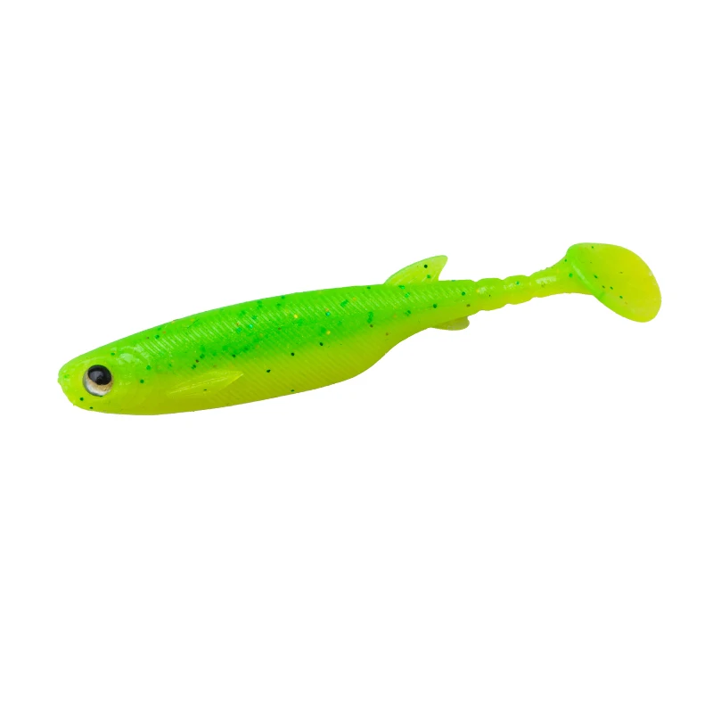 WATER SNIPER-Señuelos de Pesca de silicona, ojos de pez 3D, cola en T grande, Swimbait para pesca de Lucio, perca, 75mm, 8 Uds. - imagen 5