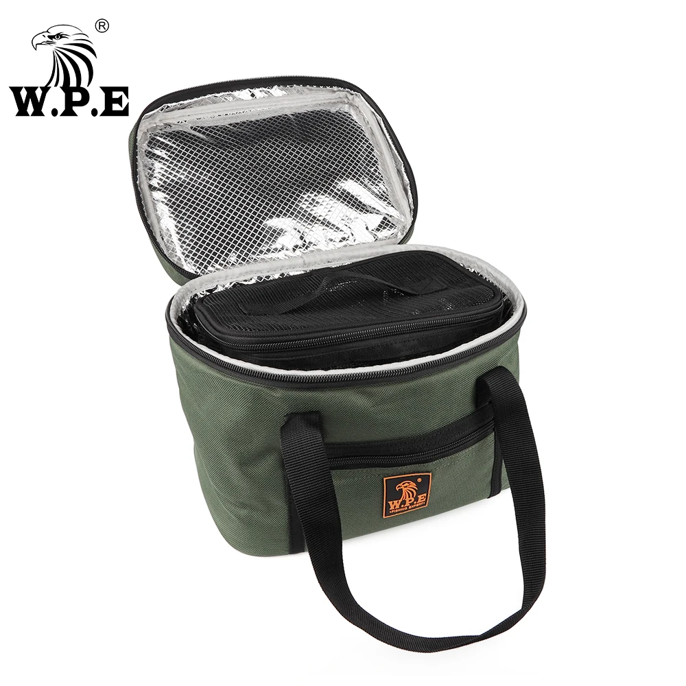 W.P.E-Bolsa de pesca de carpa, accesorio multiusos, impermeable, tela Oxford, 600D PVC, carrete de pesca, herramienta, señuelo, aislamiento frío y caliente, 1 unidad - imagen 4