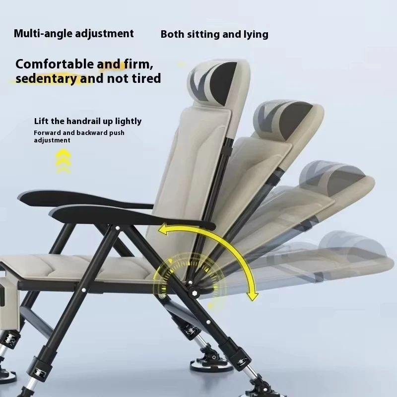 Pesca salvaje al aire libre, sillón plegable multifuncional todo terreno, juego de sillas de pesca, banco de pesca, suministros de equipo de pesca - imagen 3