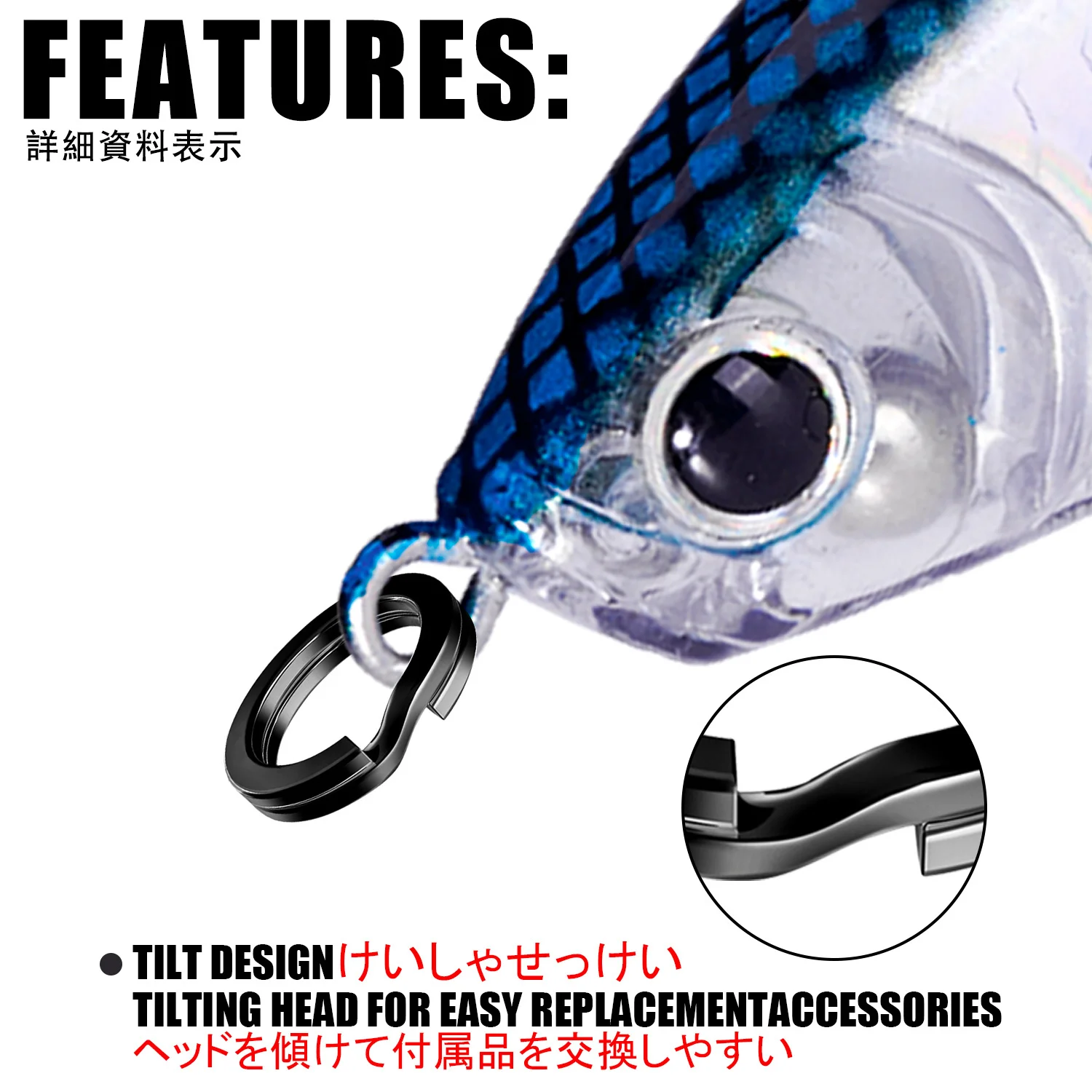 Anillos de Pesca de acero inoxidable, accesorio de Pesca de doble círculo, Plata/Negro, 3,5-12MM - imagen 2