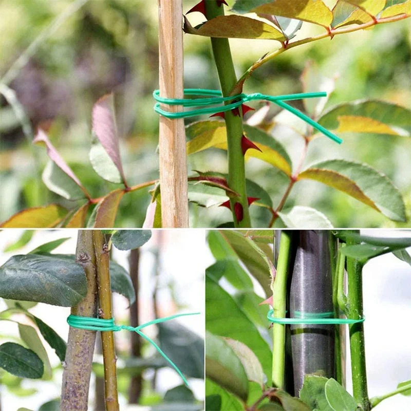 Bridas para cables de nailon para jardín, cinta de bucle para cables de alimentación, bridas para cables de flores, correas multifunción, cinta reutilizable de sujeción, 100M - imagen 5