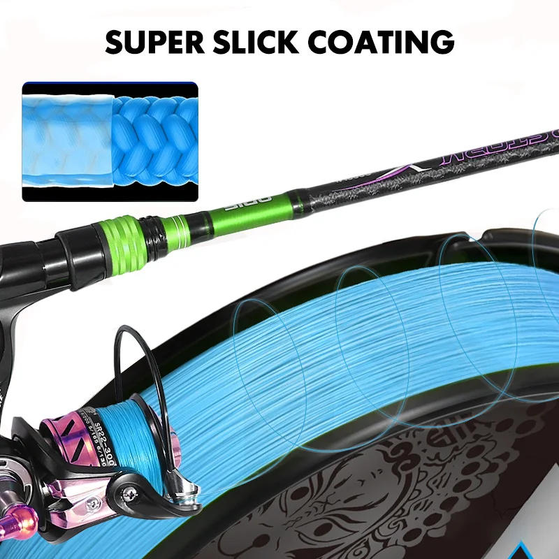 Línea de pesca trenzada VIKINGAR X8, trenza de 8 hebras, 100m, 200m, 500m, línea de PE Hongguang, multifilamento Ultra suave, línea de pesca japonesa - imagen 4