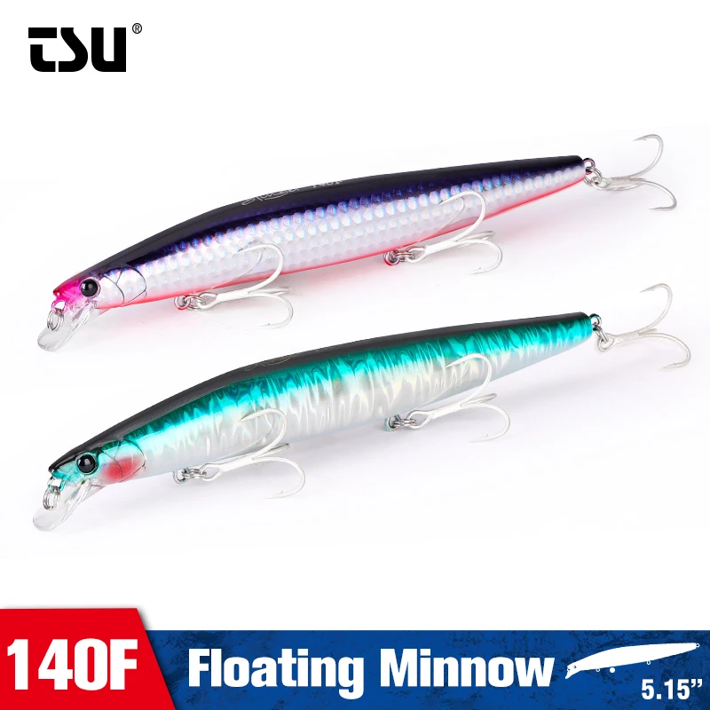 TSURINOYA STINGER 140F – Minnow flotante largo alcance tungsteno - imagen 3