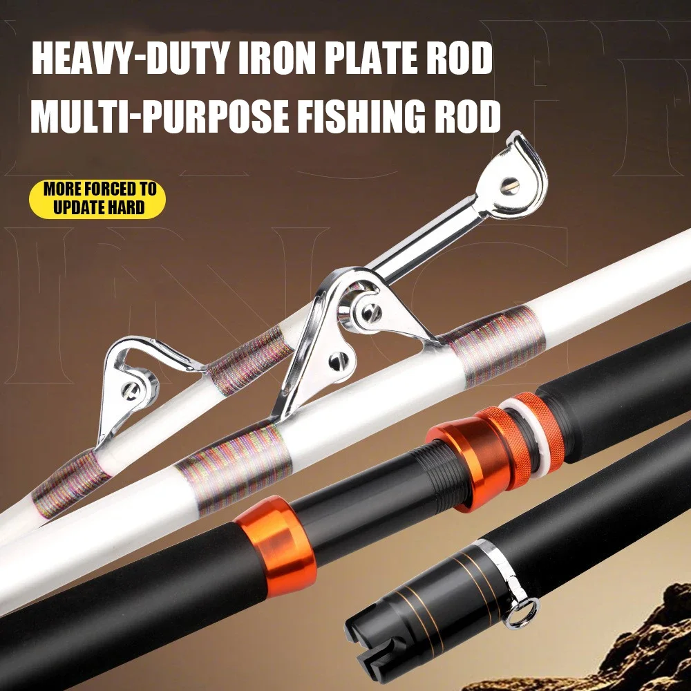 Caña de pescar giratoria con anillo de polea de 1,65 M, 50kg, sección superior superdura, 2 cañas de lanzamiento de larga distancia, caña de pescar para barco marino y océano - imagen 2