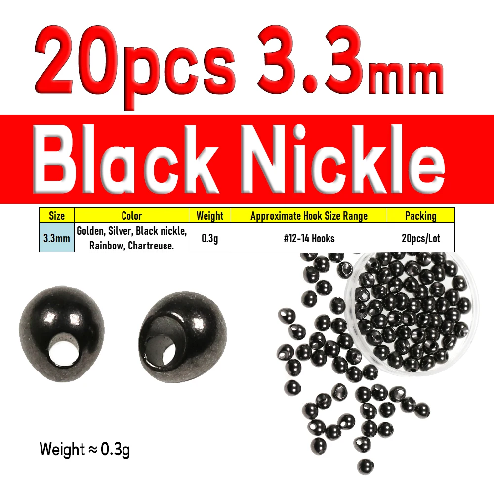 20pcs Black 3o3mm