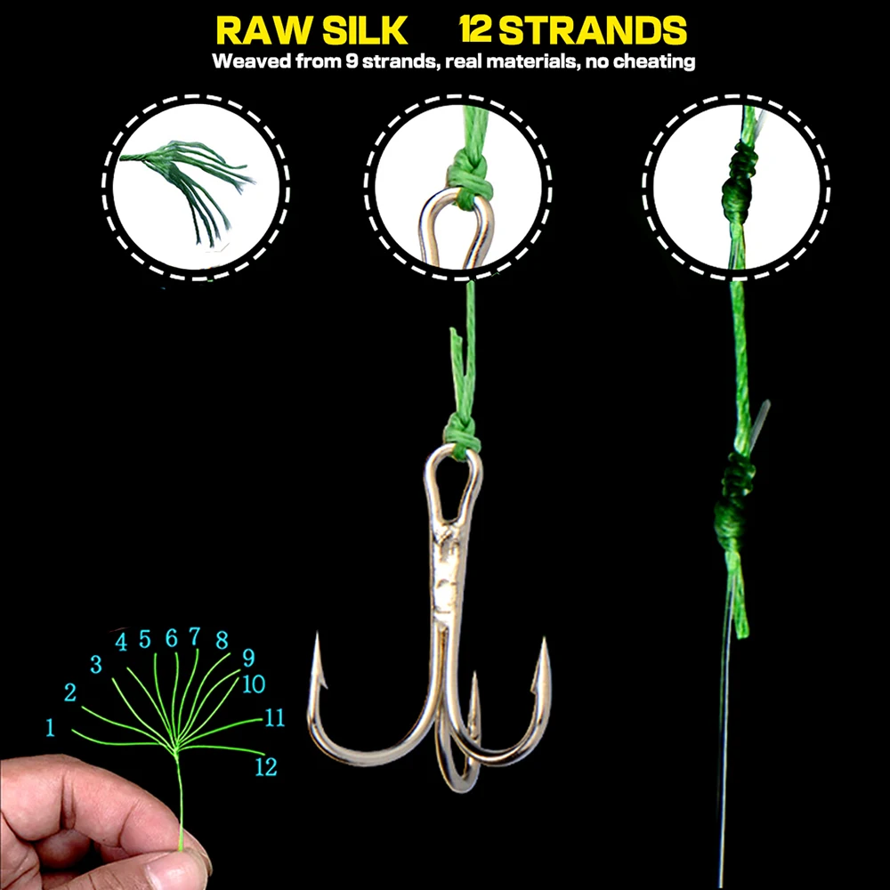 Hilo de pescar trenzado japonés, multifilamento de 12 hebras, 100M, 300M, 500M, 1000M, accesorios de pesca de carpa - imagen 3