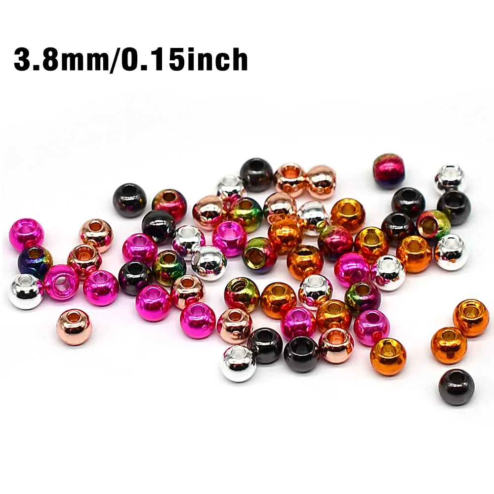 12 Uds. Cuentas de latón multicolores cabeza de cuentas de ninfa Stonefly Streamer Jig accesorios de pesca paquete de materiales para atar moscas - imagen 3