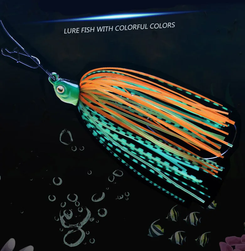 Chatterbait Artificial 12g 16g 20g plantilla con hoja aguja Stinger gancho vibración alambre cebo Power Wobblers Bass Pike Jig Señuelos de pesca - imagen 4